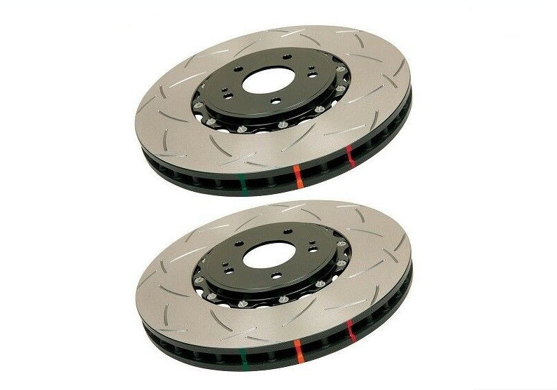 DBA For Lancer Front Slotted 5000 Series 2 Piece Black Hat Rotor (Pair)