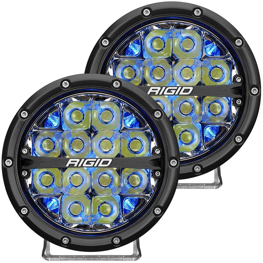 Rigid Industries 360-Series 6" Round LED Lights w/ Blue Spot Pattern - 36202