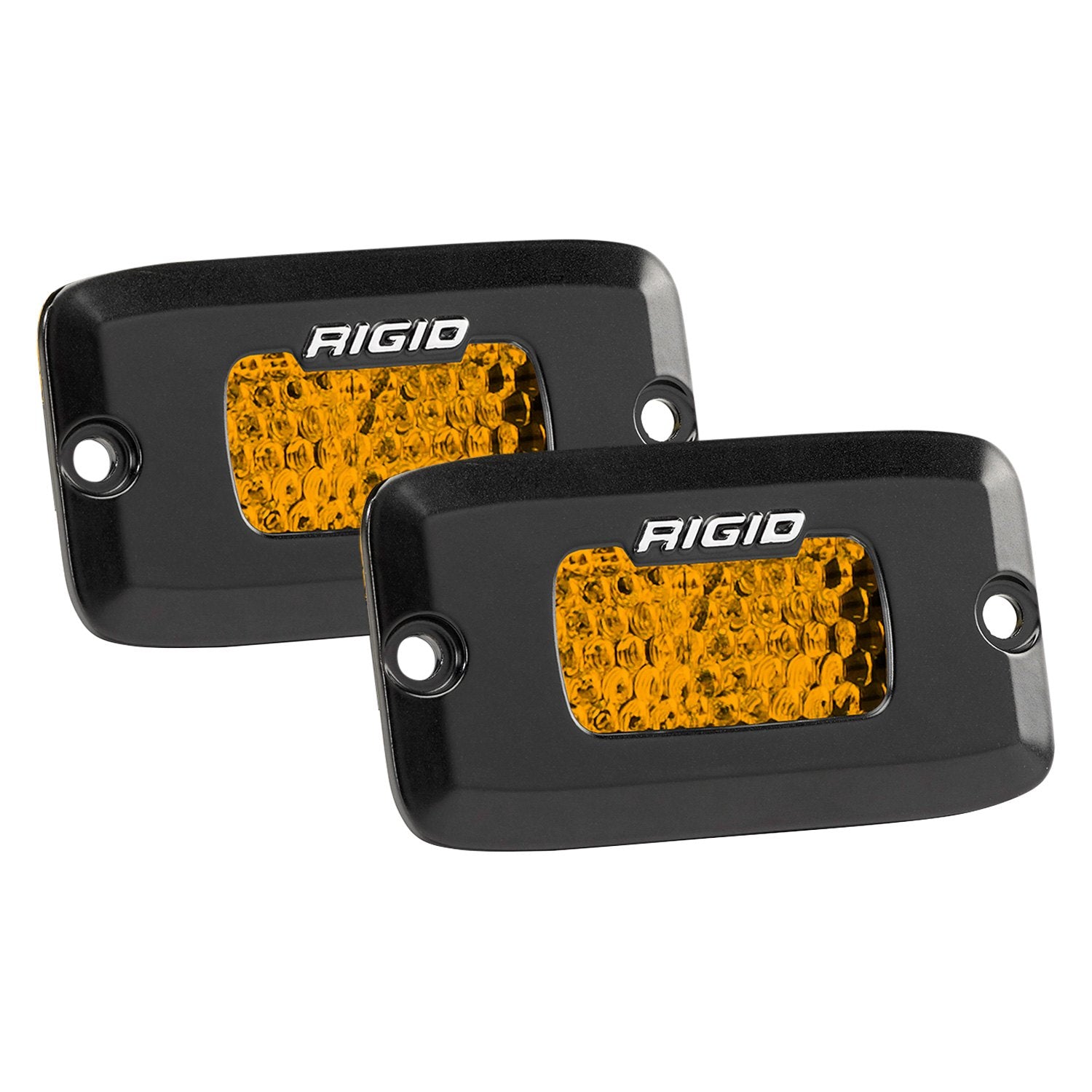 Rigid Industries SR-M Flush Mount 2"x5" 2x15W Diffused Amber LED Lights - 90172