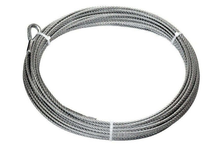 Warn 9,500 lbs 5/16" X 125' Replacement Winch Cable w/ Loop & Terminal - 38312