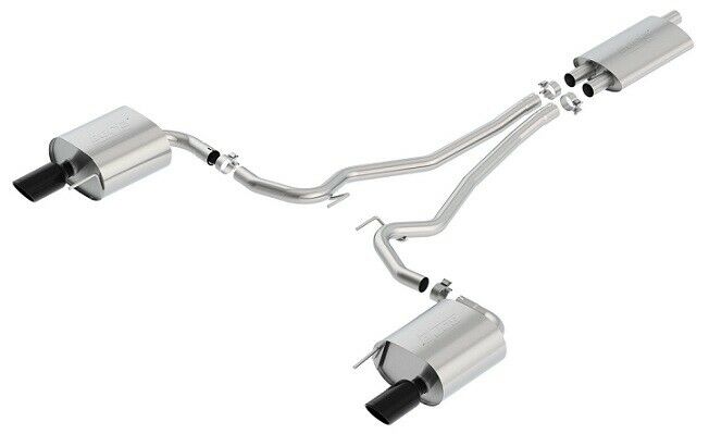 Borla Cat-Back Single Round L Tips Exhaust For 15-2019 Mustang 2.3L - 1014039BC