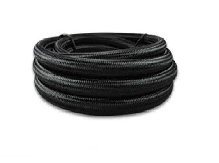 Vibrant Performance 10ft Roll of Black Nylon Braided Flex Hose - 11966