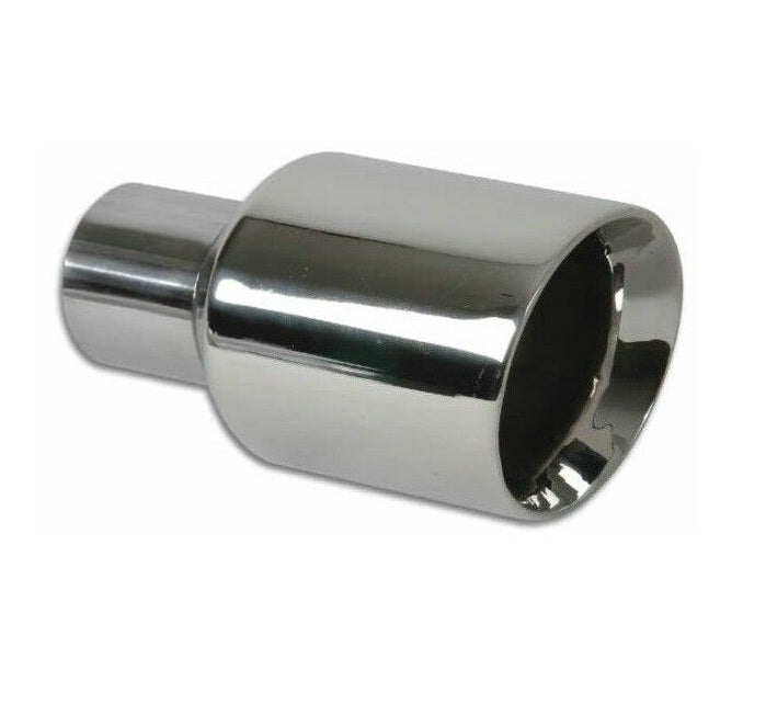 Vibrant Performance 3.5" Round Stainless Steel Tip (Double Wall,Angle Cut) -1226