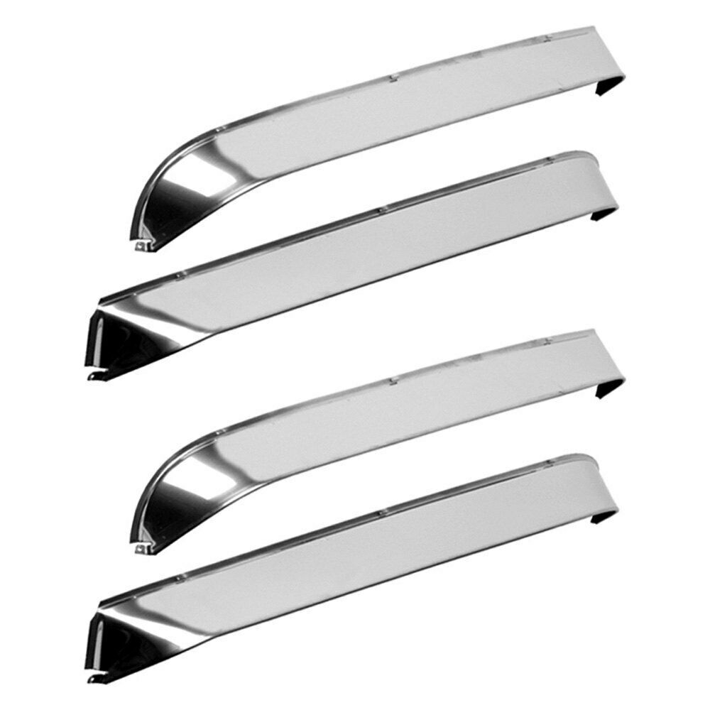 AVS Rain Guards 4Pc Stainless Window Vent Visor For 87-97 Ford F250 F350 - 14075