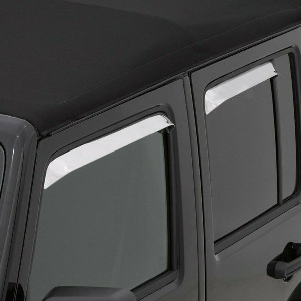 AVS Rain Guards 4Pc Stainless Window Vent Visor For 87-97 Ford F250 F350 - 14075