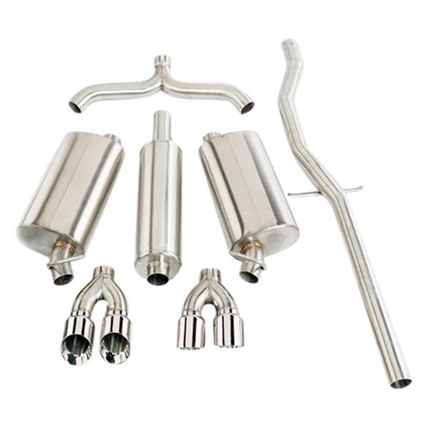 Corsa 304 SS Cat-Back Exhaust System with Quad Rear Exit For Seville 99-04 14150