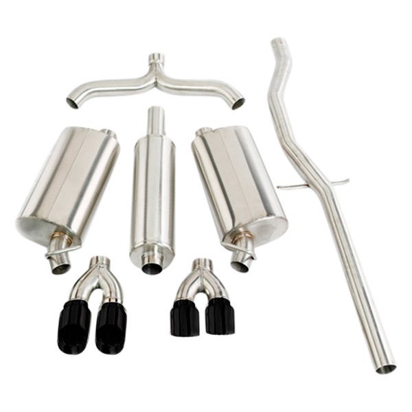 Corsa 304 SS Cat-Back Exhaust System w/Quad Rear Exit For Seville 99-04 14150BLK