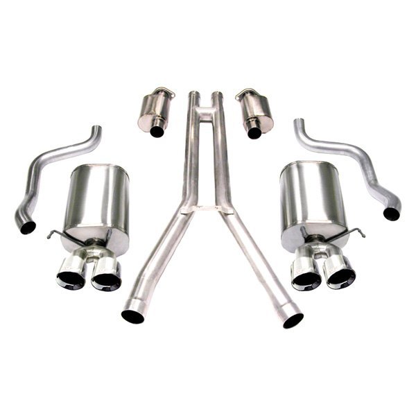Corsa 304 SS Cat-Back Exhaust System w/Quad Rear Exit For Cadillac 04-08 14156