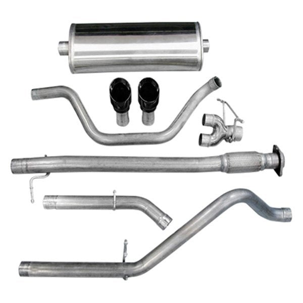 Corsa 304SS Cat-Back Exhaust System Dual Rear Exit For Silverado/Sierra 14199BLK