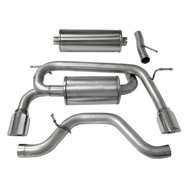 Corsa 304 SS Cat-Back Exhaust System with Split Rear Exit For Hummer 07-08 14212