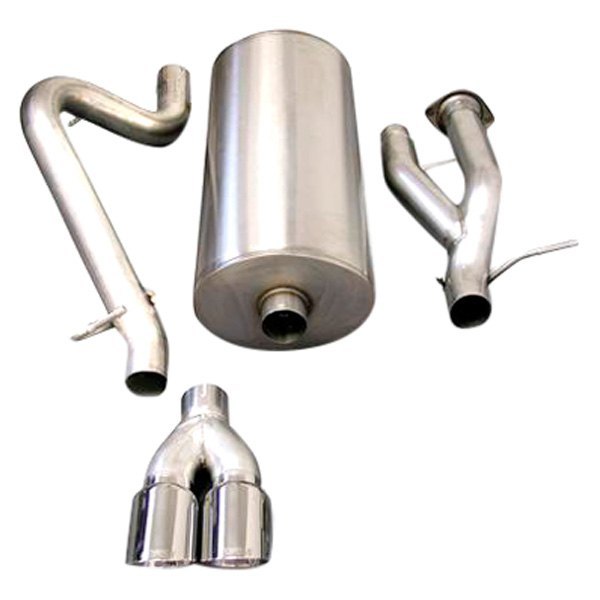 Corsa 304 SS Cat-Back Exhaust System with Dual Rear Exit For Hummer 03-06 14216