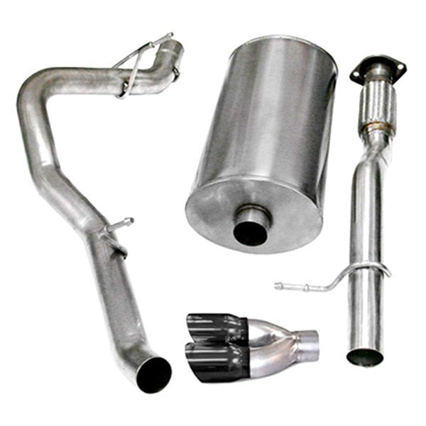 Corsa 304 SS Cat-Back Exhaust System Dual Side Exit For Chevy/GMC 07-09 14246BLK