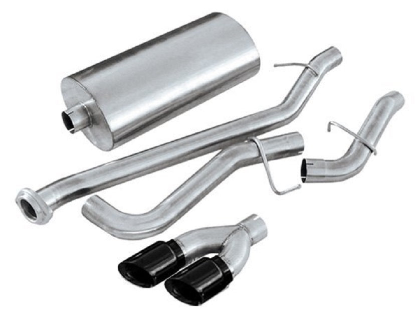 Corsa 304 SS Cat-Back Exhaust System Dual Side Exit For Avalanche 02-06 14250BLK