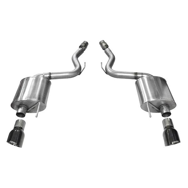 Corsa 304 SS Axle-Back Exhaust System Split Rear Exit For Mustang 15-17 14329BLK