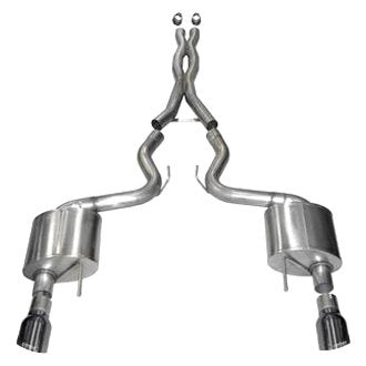 Corsa 304 SS Cat-Back Exhaust System Split Rear Exit For Mustang 15-17 14332GNM