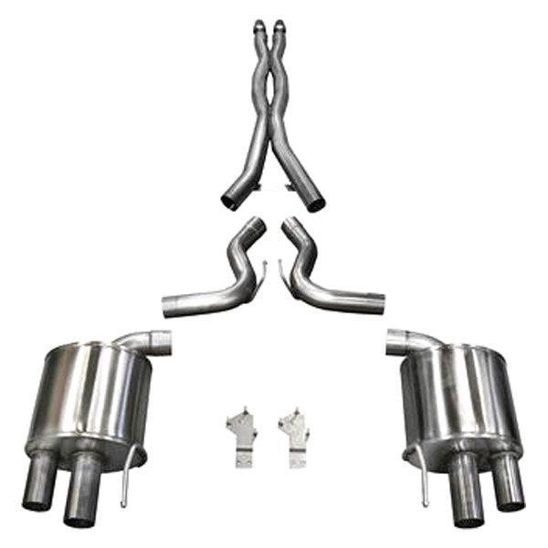Corsa 304 SS Cat-Back Exhaust System with Quad Rear Exit For Mustang 16-17 14348