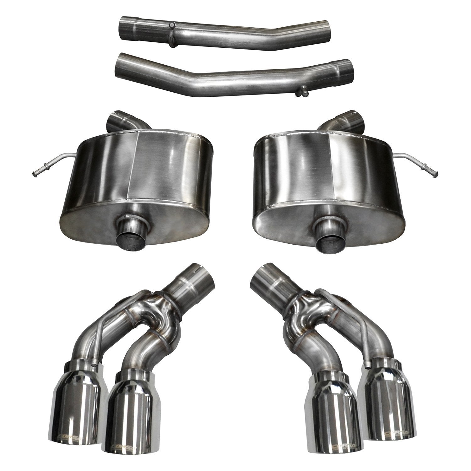 Corsa 304 SS Axle-Back Exhaust System Quad Rear For Cadillac CTS 16-19 14357
