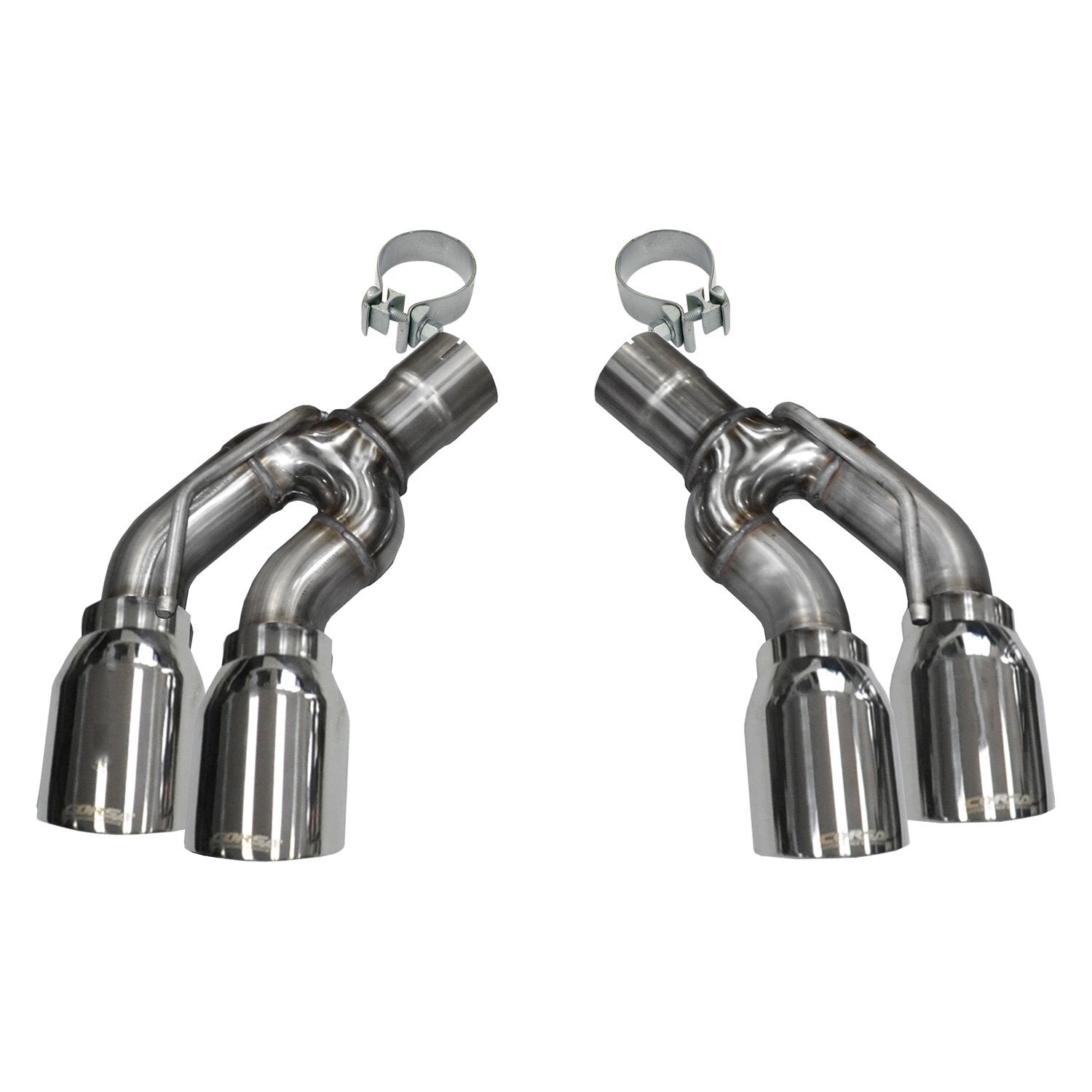 Corsa 304 SS Round Angle Cut Dual Polished Exhaust Tips For Cadillac 16-19 14359