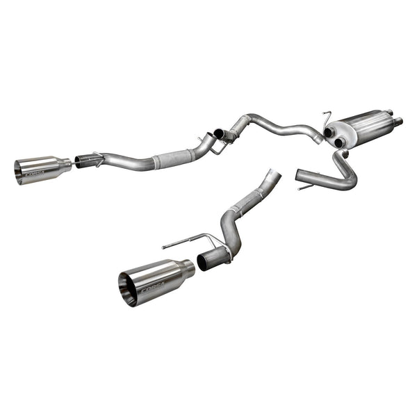 Corsa 304 SS Cat-Back Exhaust System Split Rear Exit For Ford F-150 17-19 14397
