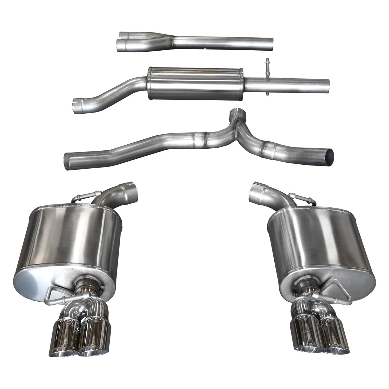 Corsa 304 SS Cat-Back Exhaust System with Quad Rear Exit For Charger 11-14 14474