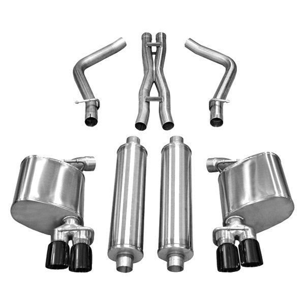 Corsa 304 SS Cat-Back Exhaust System w/Quad Rear Exit For Charger 11-14 14522BLK