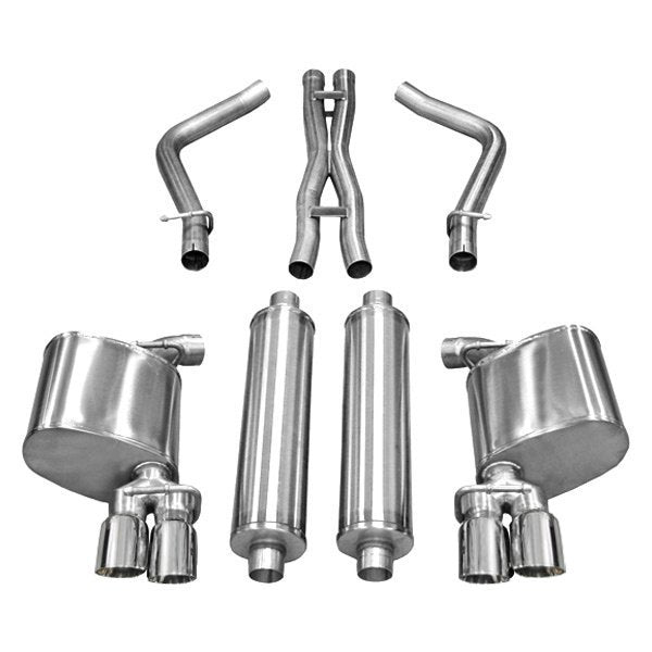 Corsa 304 SS Cat-Back Exhaust System with Quad Rear Exit For Charger 11-14 14525