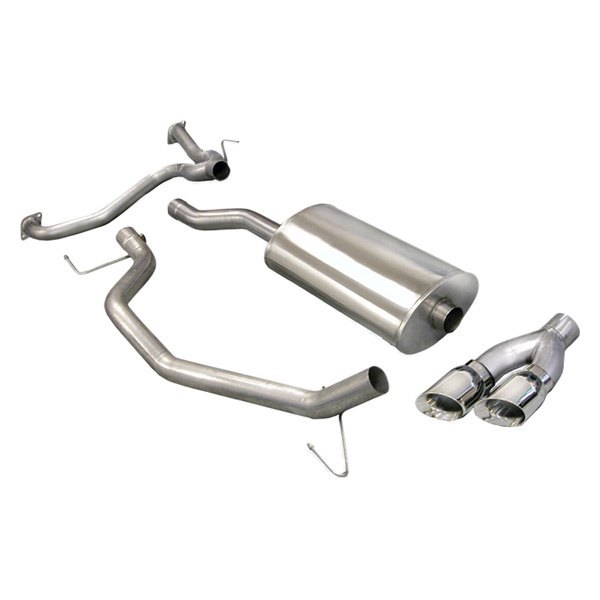 Corsa 304 SS Cat-Back Exhaust System with Dual Side Exit For Titan 07-15 14581