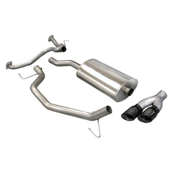 Corsa 304 SS Cat-Back Exhaust System w/Dual Side Exit For Titan 07-15 14581BLK