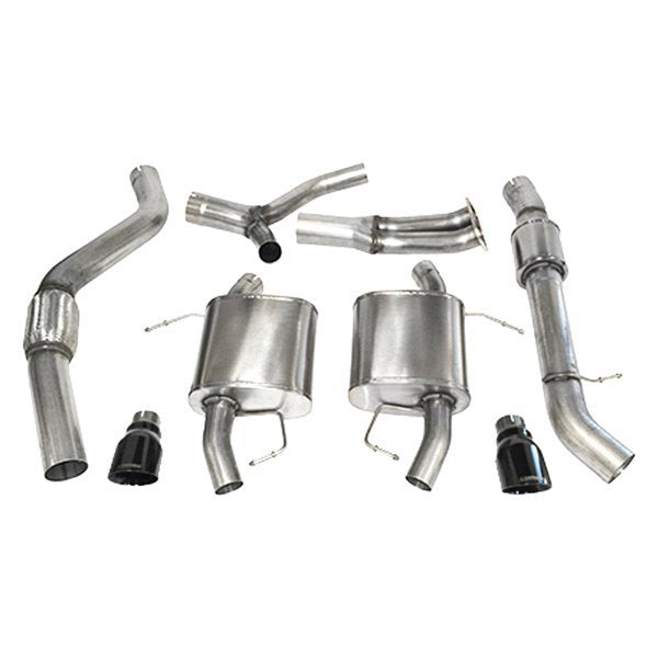 Corsa 304 SS Cat-Back Exhaust System Split Rear For BMW 3-Series 07-12 14861BLK