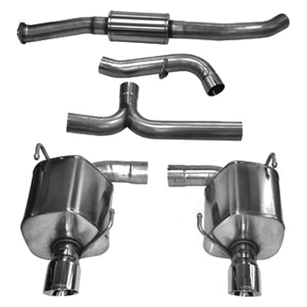 Corsa 304 SS Cat-Back Exhaust System with Split Rear Exit For Subaru 08-10 14865
