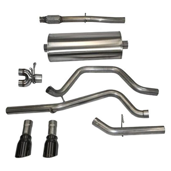 Corsa 304SS Cat-Back Exhaust System Dual Rear Exit For Silverado/Sierra 14869BLK