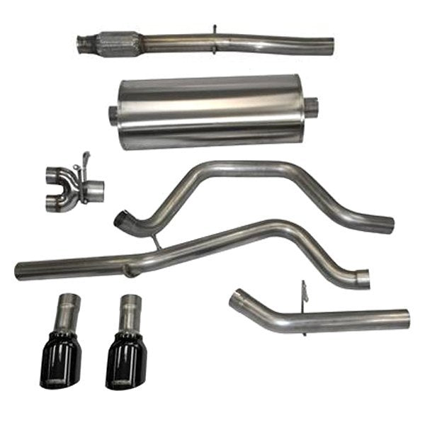 Corsa 304SS Cat-Back Exhaust System Dual Rear Exit For Silverado/Sierra 14870BLK