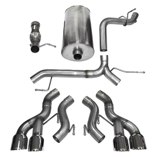 Corsa 304 SS Cat-Back Exhaust System w/Quad Rear Exit For Escalade 12-14 14887