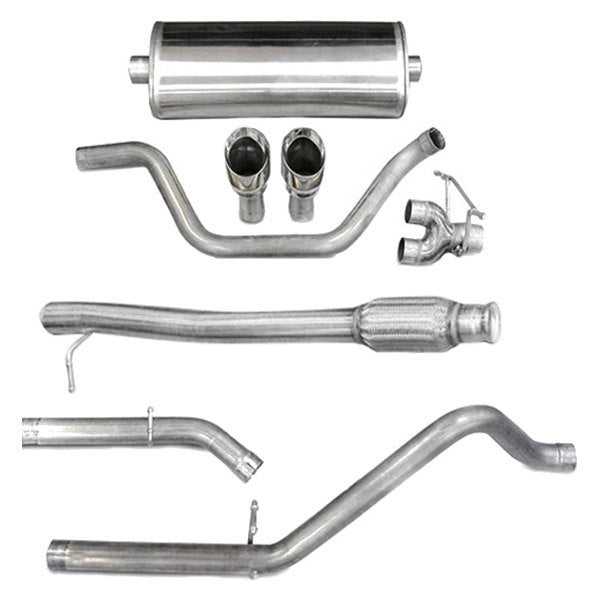 Corsa 304 SS Cat-Back Exhaust System with Split Rear Exit For Chevy/GMC 09 14906
