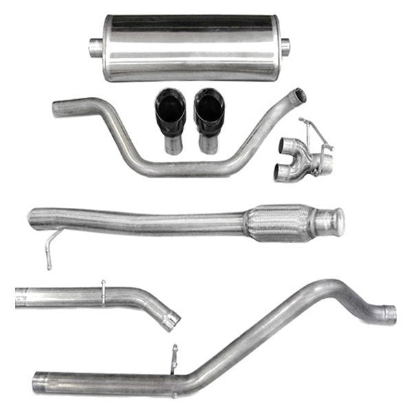 Corsa 304SS Cat-Back Exhaust System Split Rear Exit For Chevy/GMC 10-13 14927BLK