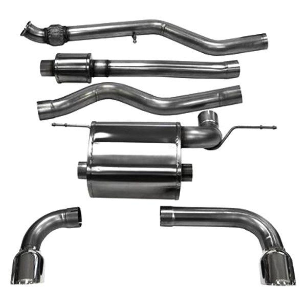 Corsa 304SS Cat-Back Exhaust System Split Rear Exit For BMW 3-Series 12-18 14937