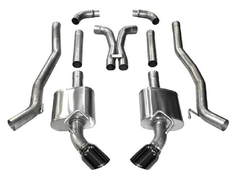 Corsa 304 SS Cat-Back Exhaust System w/Split Rear Exit For Camaro 10-15 14968BLK