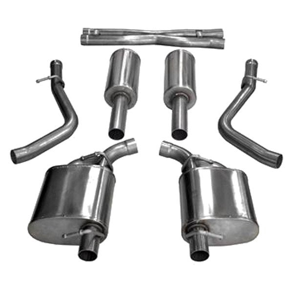 Corsa 304 SS Cat-Back Exhaust System Split Rear Exit For 300/Charger 15-16 14973