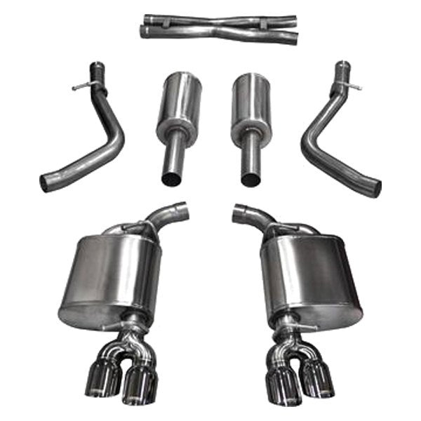 Corsa 304 SS Cat-Back Exhaust System Quad Rear Exit For Challenger 11-17 14985