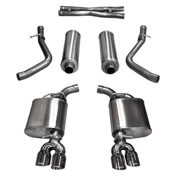 Corsa 304 SS Cat-Back Exhaust System Quad Rear Exit For Challenger 11-17 14986