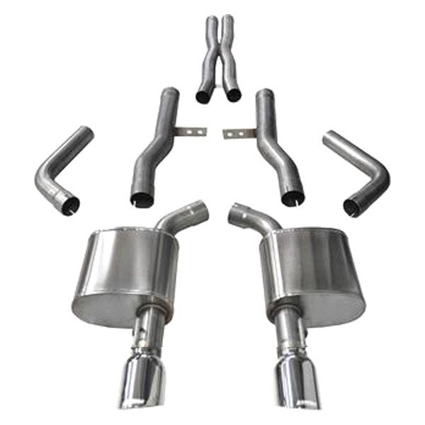 Corsa 304 SS Cat-Back Exhaust System w/Split Rear Exit For Charger 15-21 14995