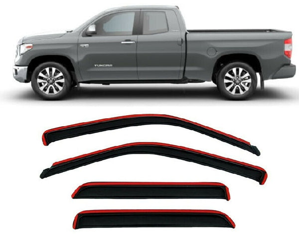 AVS In-Channel Window Vent Visor 4pc for 07-19 Toyota Tundra Double Cab - 194761