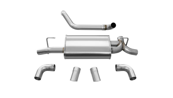 Corsa Axle-Back Exhaust System with Split Rear Exit For Wrangler 18-20 21013