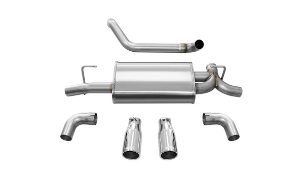 Corsa Axle-Back Exhaust System with Split Rear Exit For Wrangler 18-20 21014