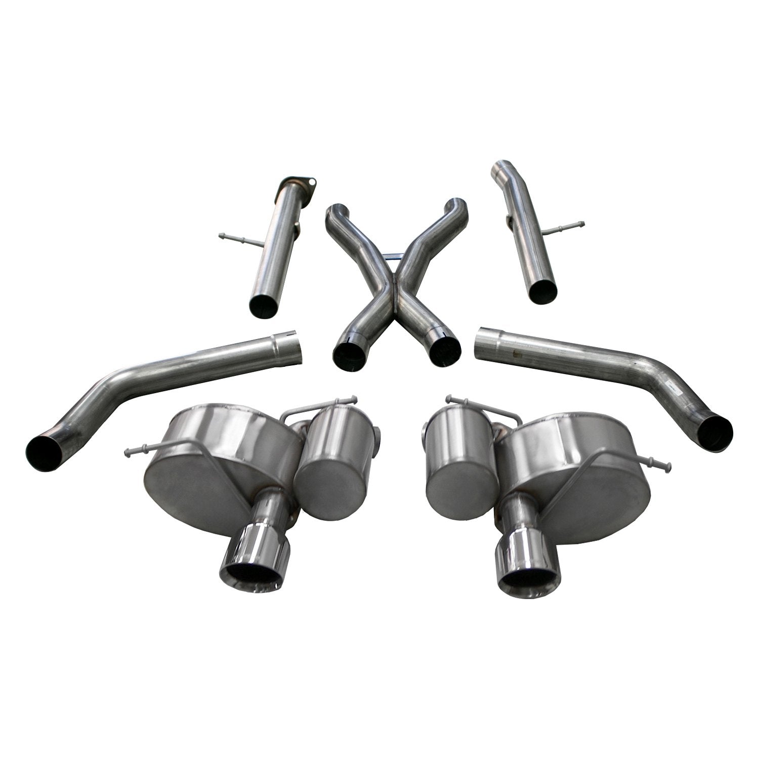 Corsa 304 SS Cat-Back Exhaust System with Split Rear Exit For Jeep 12-21 21058
