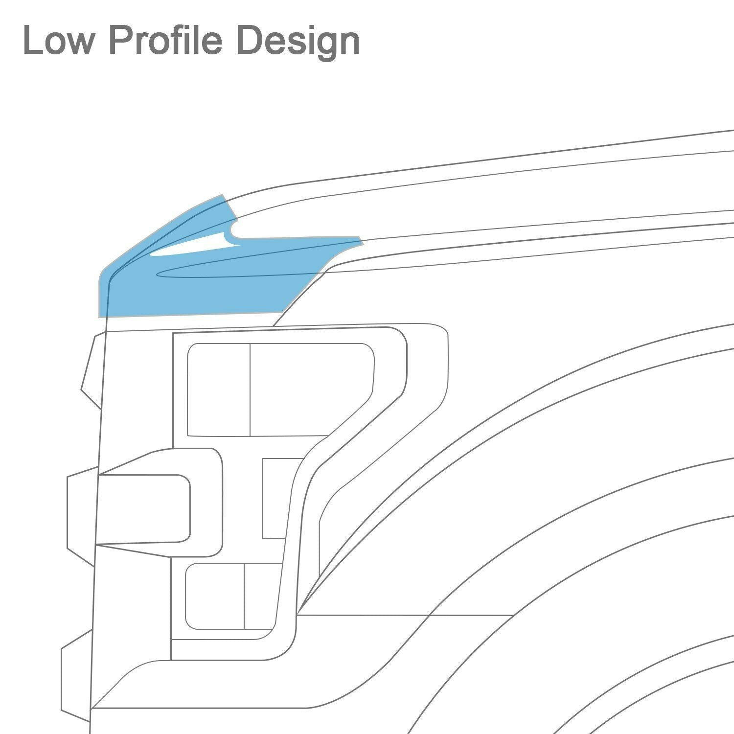 AVS Low Profile Hoodflector Smoke Protector Bug Shield For 2019 Ram 1500 - 21953