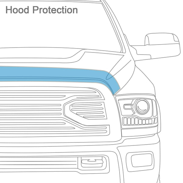 AVS Bugflector Smoke Hood Protector For Dodge D100-D300 2-Dr&4-Dr 68-80 - 23061