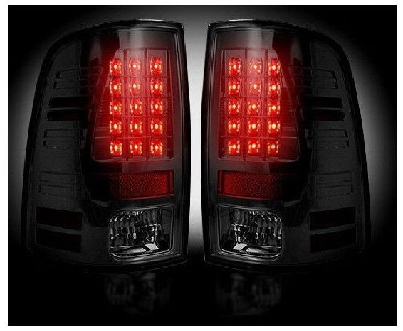 Recon SMOKED LED Tail Lights Fits 2009-2014 Dodge RAM - 264169BK
