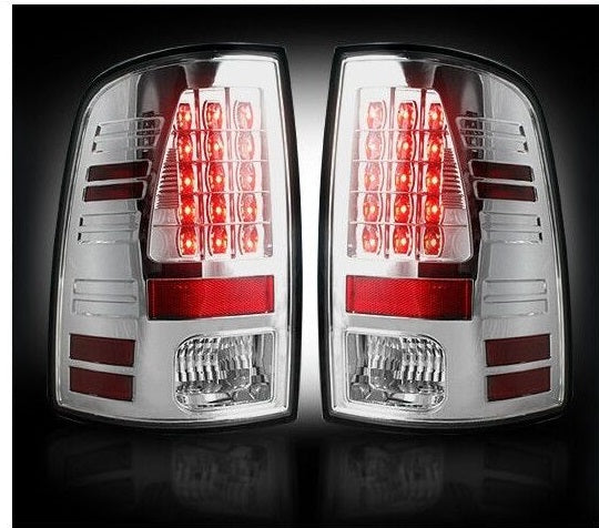 Recon CLEAR LED Tail Lights For 2013-2016 Dodge RAM - 264236CL