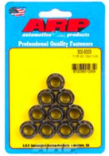 ARP 12 Point Nuts Black Oxide 7/16 in. 20 RH Thread - 300-8333